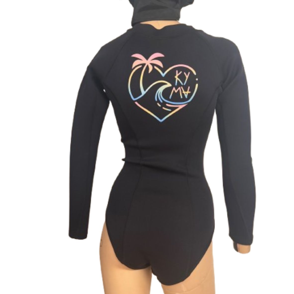 KYMA 2mm Neoprene One-Piece LS Surf Suit // Black - Image 3