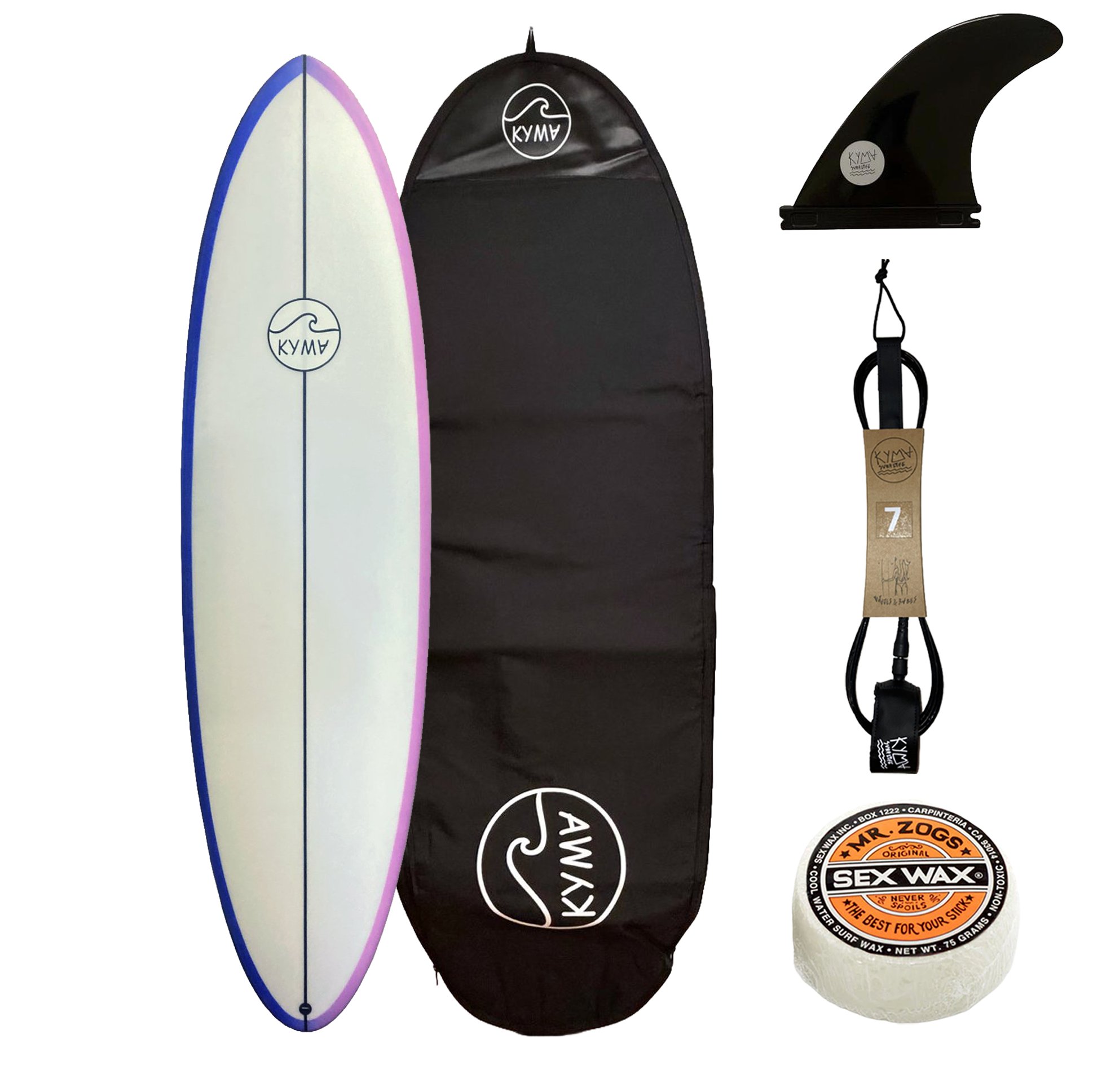 KYMA Siren MiniMal Surfboard // Pink/Purple - Surfboard Package