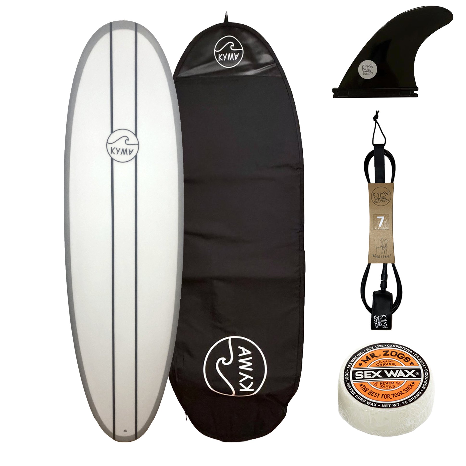 KYMA Kiss My Fat Ass ( X-tra Volume ) // Stripes - Surfboard Package